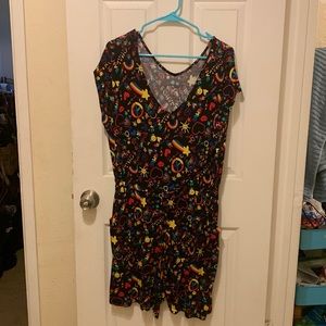 Torrid rainbow short sleeve romper Size 2